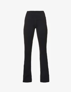 Raquel Flared High-rise Stretch-woven Leggings
