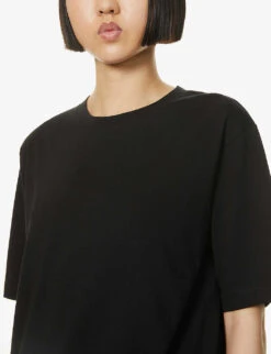 Dries Van Noten Relaxed-fit Cotton-jersey T-shirt -Reiss Shop R03783258 BLA ALT04