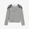 CLAUDIE PIERLOT Trocadero Striped Stretch-woven Top