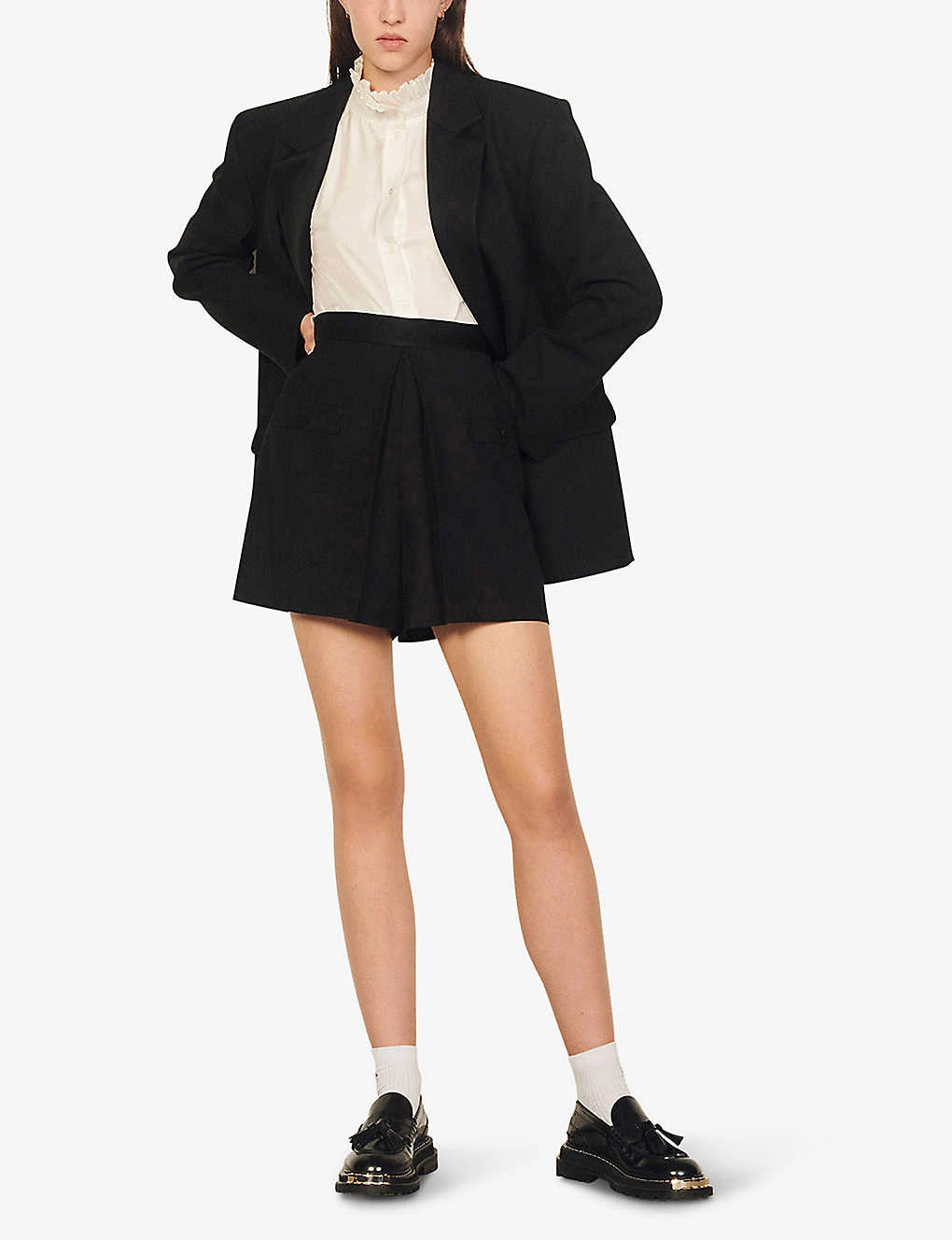 Sandro Hugo High-rise Woven Shorts 2 Sandro Hugo High-rise Woven Shorts - Image 2