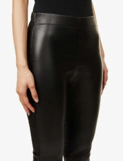 Joseph High-rise Slim-fit Leather Leggings 9 Joseph High-rise Slim-fit Leather Leggings -Reiss Shop R03800610 BLACK ALT04