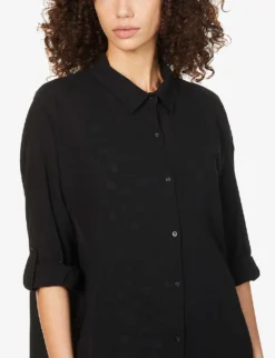 Seafolly Classic Cotton Beach Shirt 9 Seafolly Classic Cotton Beach Shirt -Reiss Shop R03824901 BLACK ALT04