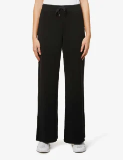 AirLuxe Wide-leg Mid-rise Stretch-jersey Trousers -Reiss Shop R03829718 VERYBLACK ALT02