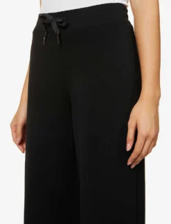 AirLuxe Wide-leg Mid-rise Stretch-jersey Trousers -Reiss Shop R03829718 VERYBLACK ALT04