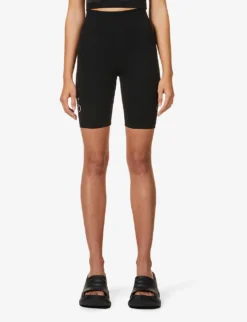 AGENT PROVOCATEUR Rayley High-rise Stretch-cotton Shorts -Reiss Shop R03832470 BLACKBABYPINK ALT02