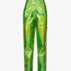 Lupe Metallic High-rise Straight-leg Faux-leather Trousers