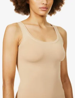 HANRO Touch Feeling Scooped Stretch-jersey Top -Reiss Shop R03848685 BEIGE ALT04