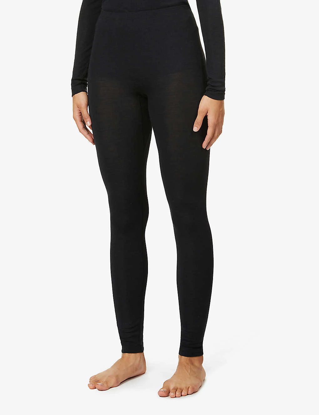 HANRO Woolen Mid-rise Wool-silk Blend Leggings 3 HANRO Woolen Mid-rise Wool-silk Blend Leggings - Image 3