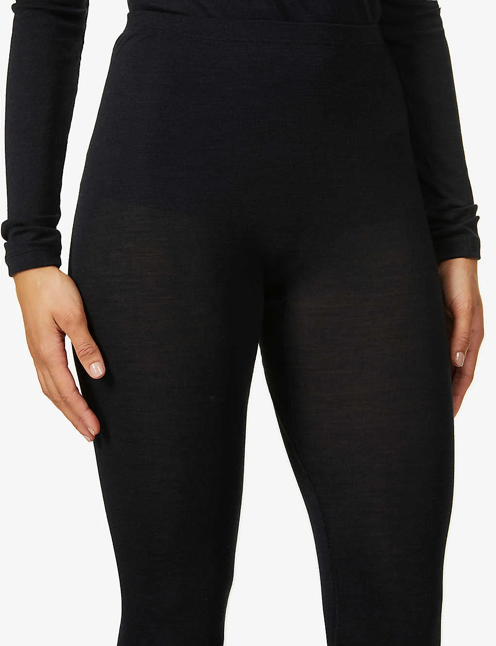 HANRO Woolen Mid-rise Wool-silk Blend Leggings 5 HANRO Woolen Mid-rise Wool-silk Blend Leggings - Image 5