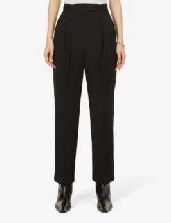 Bea High-rise Tapered Stretch-twill Trousers 7 Bea High-rise Tapered Stretch-twill Trousers -Reiss Shop R03852333 BLACK ALT02