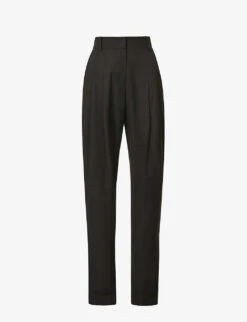 Gelso Pleated Tapered High-rise Woven Trousers