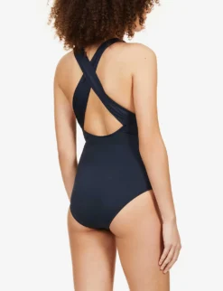 Seafolly Collective V-neck Stretch-recycled Nylon Swimsuit 8 Seafolly Collective V-neck Stretch-recycled Nylon Swimsuit -Reiss Shop R03854728 TRUENAVY ALT03