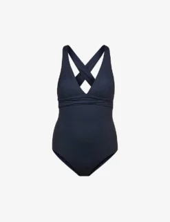 Seafolly Collective V-neck Stretch-recycled Nylon Swimsuit