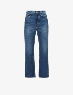 Toteme Raw-hem Straight-leg High-rise Organic-cotton Jeans