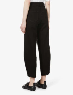 Toteme Barrel-cut High-rise Wide-leg Organic-cotton Jeans -Reiss Shop R03858007 BLACK ALT03