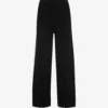 Whistles Side-stripe Wide-leg Cotton-blend Trousers