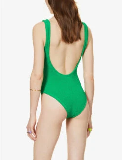 Square-neck Swimsuit -Reiss Shop R03873621 S EMERALD ALT03