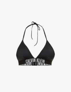 Calvin Klein Intense Power Logo-embroidered Bikini Top