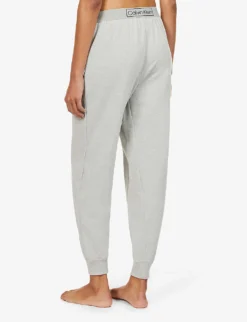 Calvin Klein Reimagined Logo-band Relaxed-fit Mid-rise Cotton And Recycled Polyester Blend Jogging Bottoms -Reiss Shop R03875712 GREYHEATHER ALT03