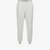 Calvin Klein Reimagined Logo-band Relaxed-fit Mid-rise Cotton And Recycled Polyester Blend Jogging Bottoms