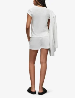 AllSaints Aleida Tri Drawstring-waistband Stretch-woven Shorts -Reiss Shop R03876076 OPTICWHITE ALT03