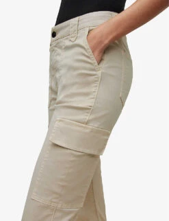 AllSaints Nola Cuffed Tapered Slim-fit High-rise Stretch Woven-blend Jogging Bottoms 9 AllSaints Nola Cuffed Tapered Slim-fit High-rise Stretch Woven-blend Jogging Bottoms -Reiss Shop R03876133 BEIGEWHITE ALT04