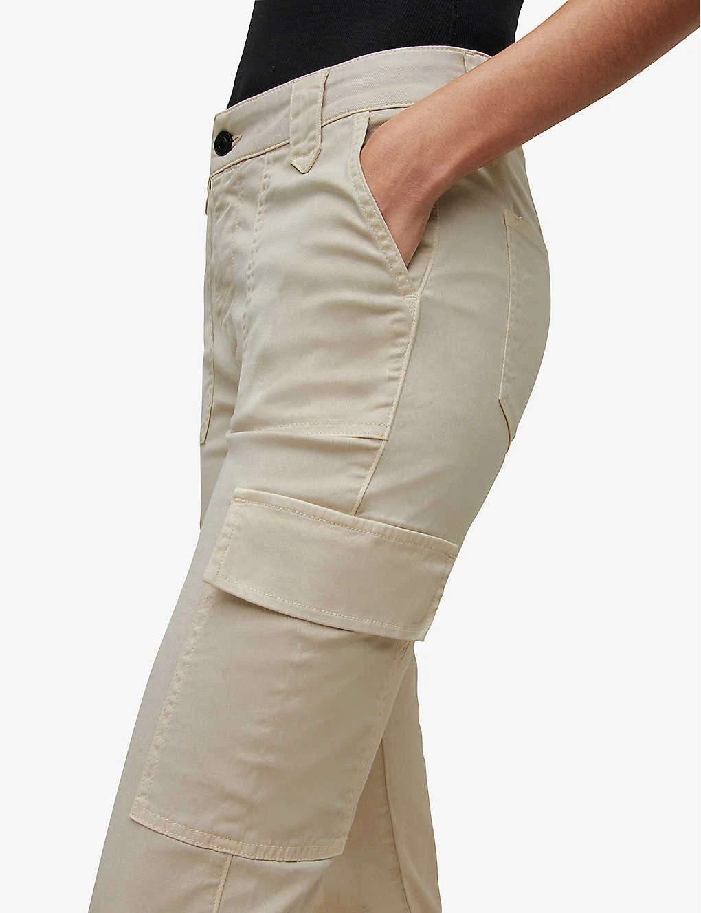 AllSaints Nola Cuffed Tapered Slim-fit High-rise Stretch Woven-blend Jogging Bottoms 5 AllSaints Nola Cuffed Tapered Slim-fit High-rise Stretch Woven-blend Jogging Bottoms - Image 5