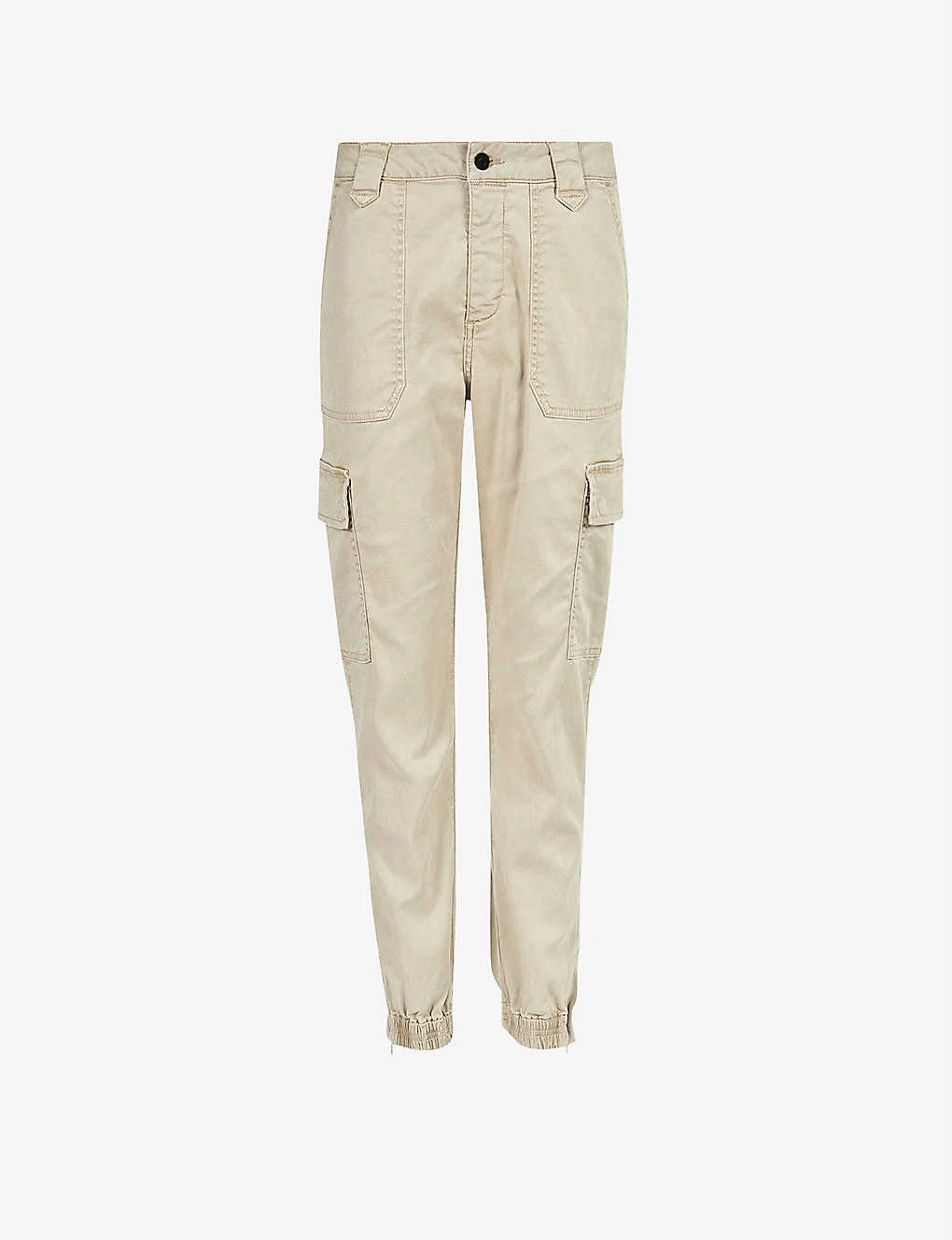 AllSaints Nola Cuffed Tapered Slim-fit High-rise Stretch Woven-blend Jogging Bottoms 1 AllSaints Nola Cuffed Tapered Slim-fit High-rise Stretch Woven-blend Jogging Bottoms