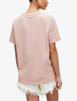 AllSaints Pippa Boyfriend Cotton-jersey T-shirt -Reiss Shop R03879750 SOFTPINK ALT03