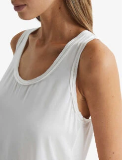 Reiss Riley Round-neck Silk-blend Vest Top -Reiss Shop R03882393 WHITE ALT03