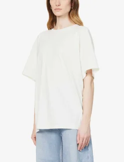 Toteme Oversized Cotton-jersey T-shirt -Reiss Shop R03890646 OFFWHITE ALT02
