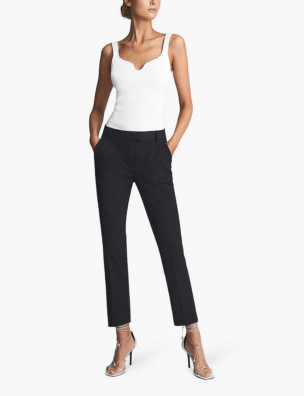 Reiss Joanne Tapered Woven Trousers 2 Reiss Joanne Tapered Woven Trousers - Image 2