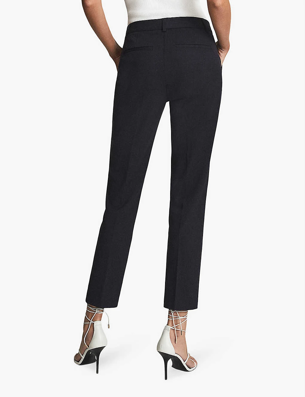 Reiss Joanne Tapered Woven Trousers 4 Reiss Joanne Tapered Woven Trousers - Image 4