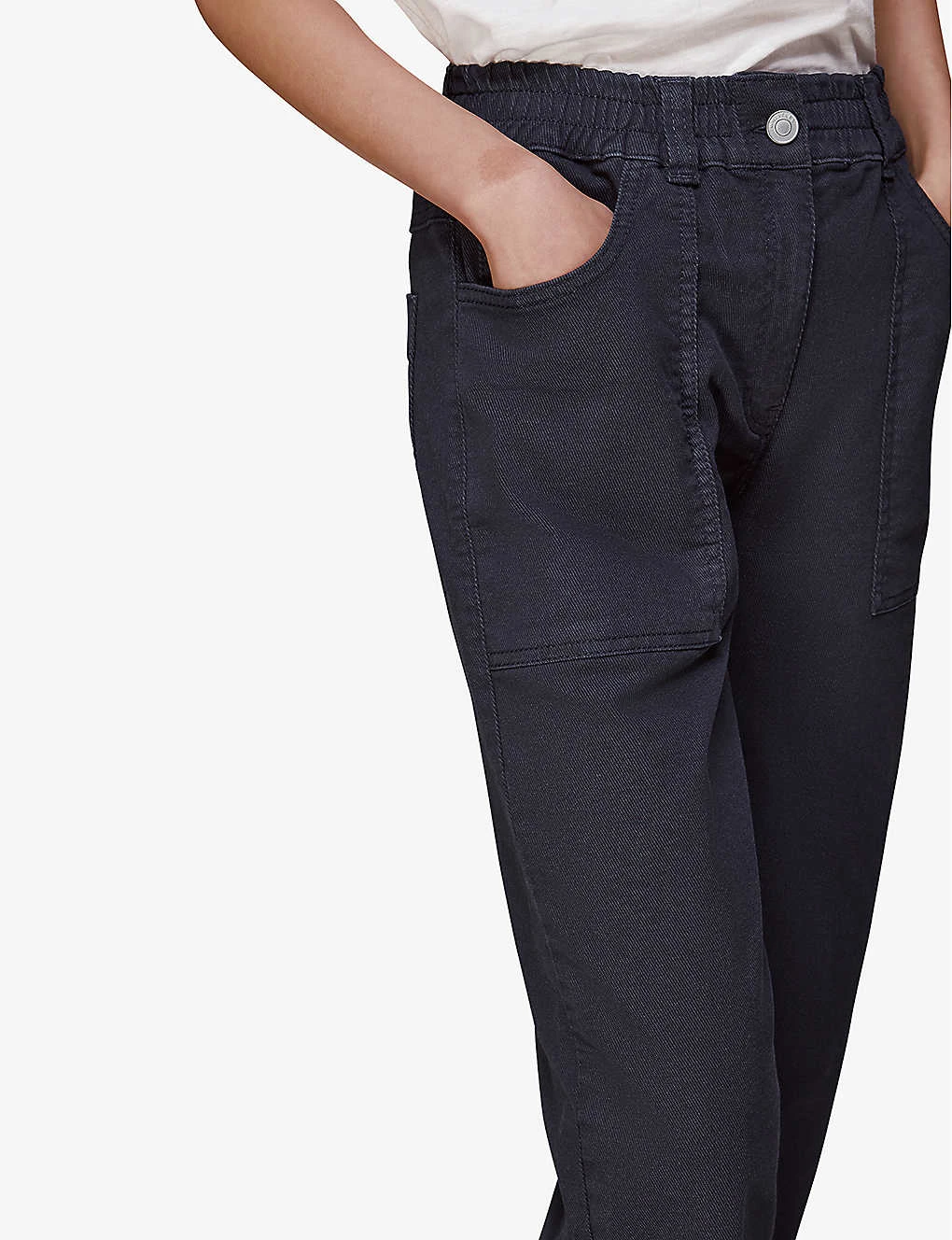 Whistles Tessa Cropped Mid-rise Cotton Trousers 5 Whistles Tessa Cropped Mid-rise Cotton Trousers - Image 5