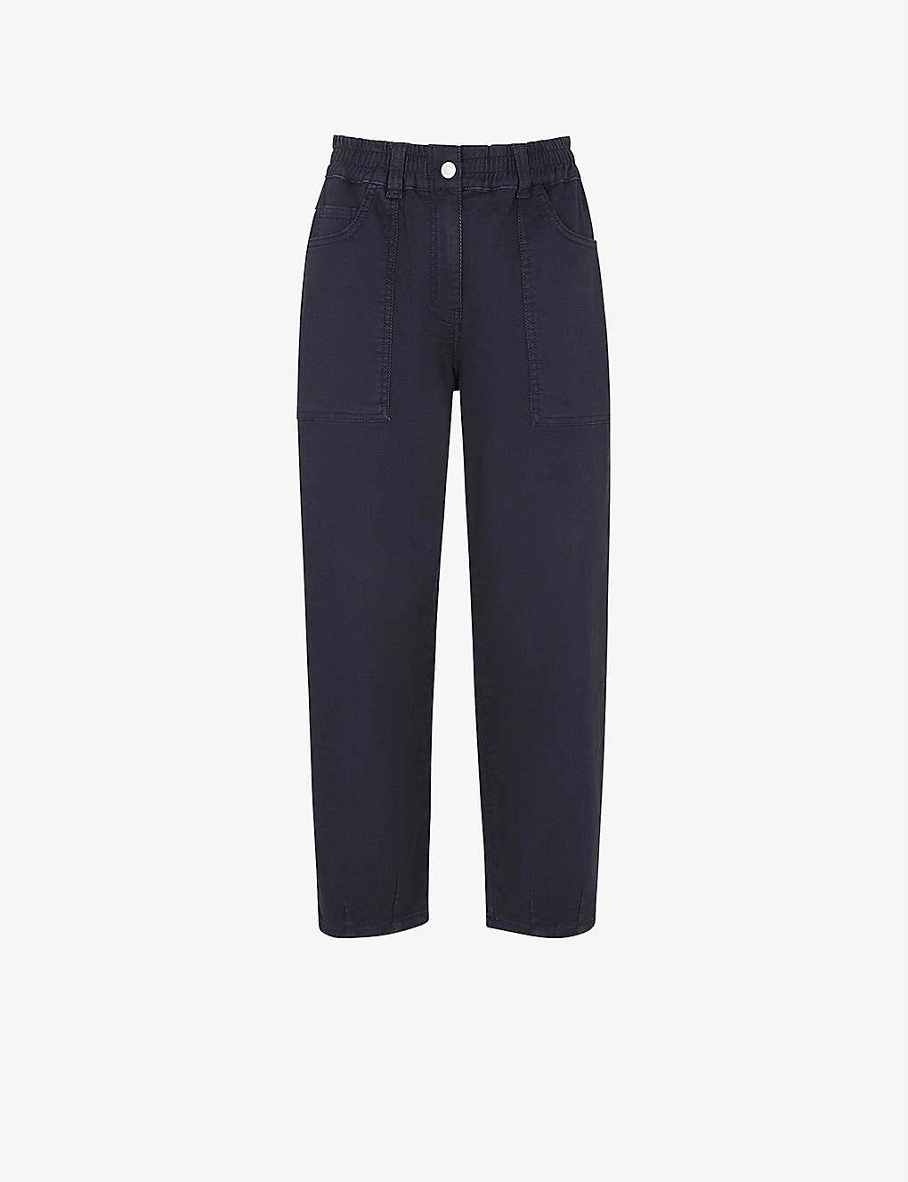 Whistles Tessa Cropped Mid-rise Cotton Trousers 1 Whistles Tessa Cropped Mid-rise Cotton Trousers
