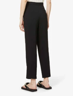 Joseph Comfot Cady Thea Tapered High-rise Stretch-woven Trousers 8 Joseph Comfot Cady Thea Tapered High-rise Stretch-woven Trousers -Reiss Shop R03900857 BLACK ALT03