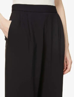 Joseph Comfot Cady Thea Tapered High-rise Stretch-woven Trousers 9 Joseph Comfot Cady Thea Tapered High-rise Stretch-woven Trousers -Reiss Shop R03900857 BLACK ALT04