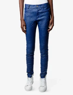 Zadig & Voltaire Phlame Slim-leg Mid-rise Leather Trousers 7 Zadig & Voltaire Phlame Slim-leg Mid-rise Leather Trousers -Reiss Shop R03910249 OCEAN ALT02