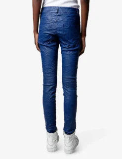 Zadig & Voltaire Phlame Slim-leg Mid-rise Leather Trousers 8 Zadig & Voltaire Phlame Slim-leg Mid-rise Leather Trousers -Reiss Shop R03910249 OCEAN ALT03