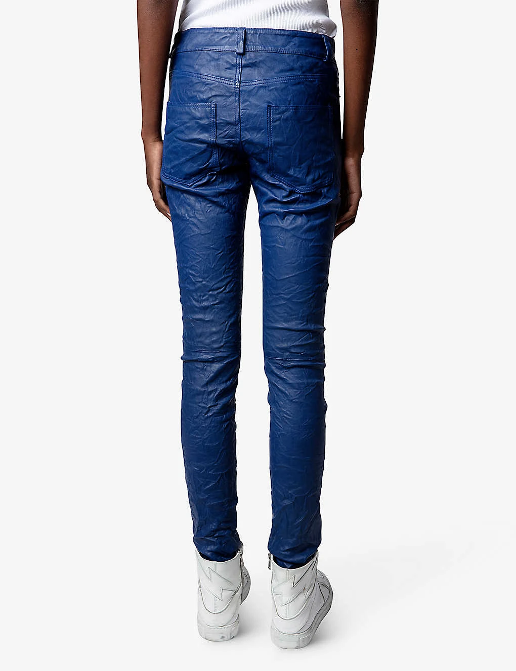 Zadig & Voltaire Phlame Slim-leg Mid-rise Leather Trousers 4 Zadig & Voltaire Phlame Slim-leg Mid-rise Leather Trousers - Image 4