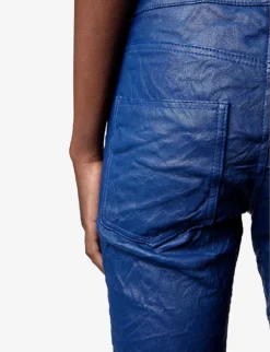 Zadig & Voltaire Phlame Slim-leg Mid-rise Leather Trousers 9 Zadig & Voltaire Phlame Slim-leg Mid-rise Leather Trousers -Reiss Shop R03910249 OCEAN ALT04