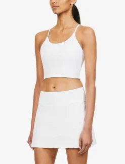 Get Moving Mid-rise Stretch-woven Skort -Reiss Shop R03912024 WHITE ALT02