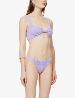 Juno Knotted Crinkled Bikini -Reiss Shop R03916774 LILAC ALT02