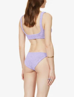 Juno Knotted Crinkled Bikini -Reiss Shop R03916774 LILAC ALT03