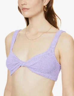 Juno Knotted Crinkled Bikini -Reiss Shop R03916774 LILAC ALT04