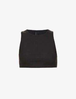 Cropped Ribbed Stretch-cotton Tank Top