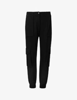 AllSaints Frieda Pocket-detail Cotton-blend Jersey Trousers