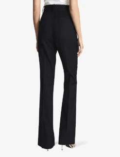 Reiss Haisley Flared-leg Mid-rise Stretch Wool-blend Trousers -Reiss Shop R03925832 NAVY ALT03