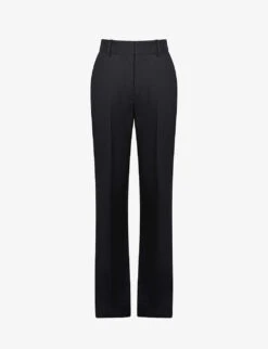 Reiss Haisley Flared-leg Mid-rise Stretch Wool-blend Trousers