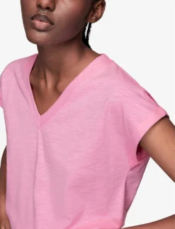 Whistles Willa Organic Cotton-jersey T-shirt -Reiss Shop R03929935 PINK ALT02